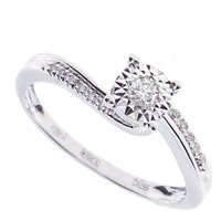Anneau Bliss Femme Rugiada in Or blanc Diamante 0.05 Ct 20088289 - 20088289